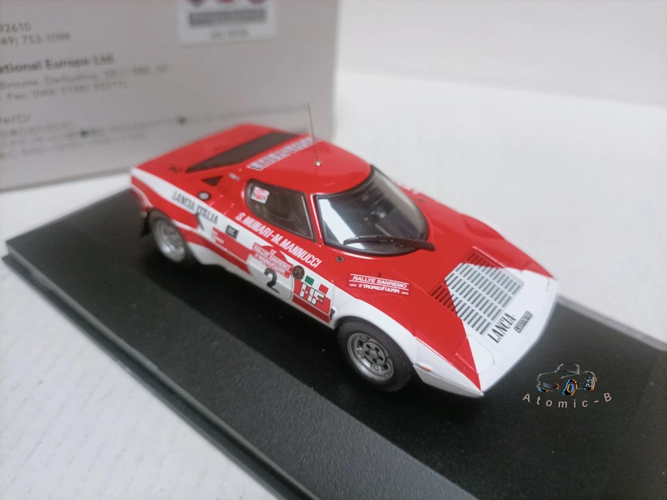 Hpi 1: 43 Lancia Stratos HF # 2 Sanremo 1974 拉力赛汽车模型 — 第 4/4 张图片