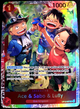 Ace & Sabo & Luffy OP13-007 SR ONE PIECE Tcg Card Game NM RED