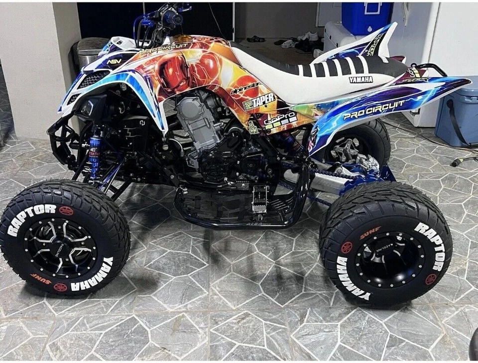 Yamaha Raptor 700 700R Kit Gráficos 2013 2014 2017 a 2025 Calcomanías Pegatinas ATV Foto 4 de 4