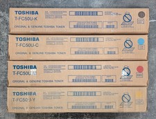 Genuine Set of 4 Toshiba T-FC50U CMYK Toner Cartridges e-STUDIO2555/3055/3555