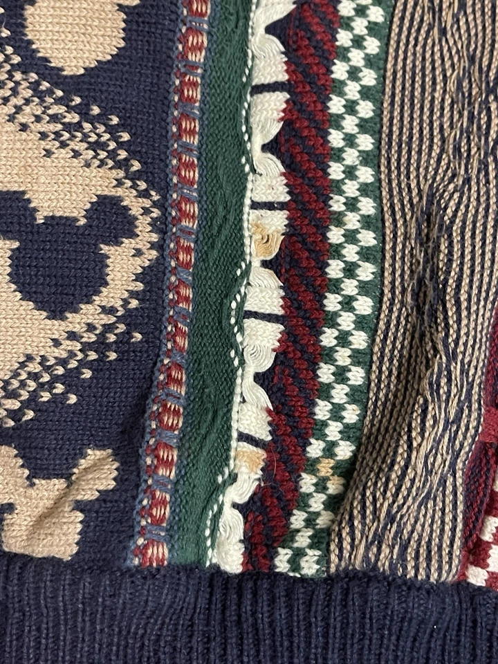 Suéter Estilo Coogi Disney Mickey Mouse Raro Talla M Foto 2 de 4