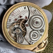 Illinois Grado Bunn Tipo III 1926 60 horas Reloj Bolsillo Sunray Damaskeening 16S 19J