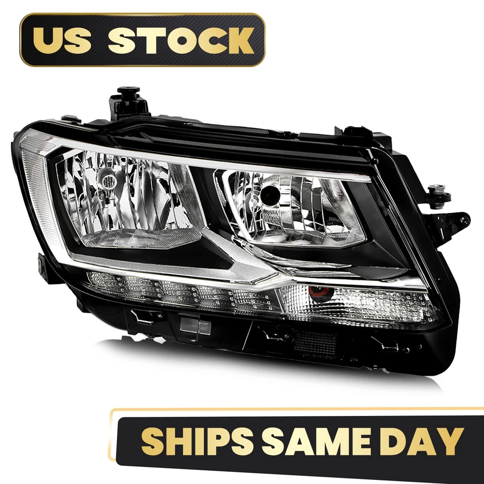 For 2018-2021 Volkswagen Tiguan Halogen w/LED DRL Headlight Passenger Side Foto 2 de 4