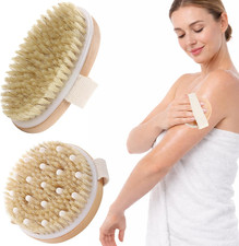 Lymphdrainage Trockenb&uuml;rste 2er Set f&uuml;r Peeling Hautstraffung gegen Cellulite