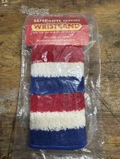  Vintage Wilson 1980’s Swet Chek Wristbands USA Red White Blue Tennis 