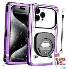 IPX8 Waterproof Phone Case for Snorkeling, Diving, Swimming  Underwater Purple