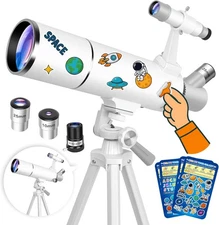 Hawkko Telescope for Adults & Kids – 80mm Aperture 500mm Telescopes for... 