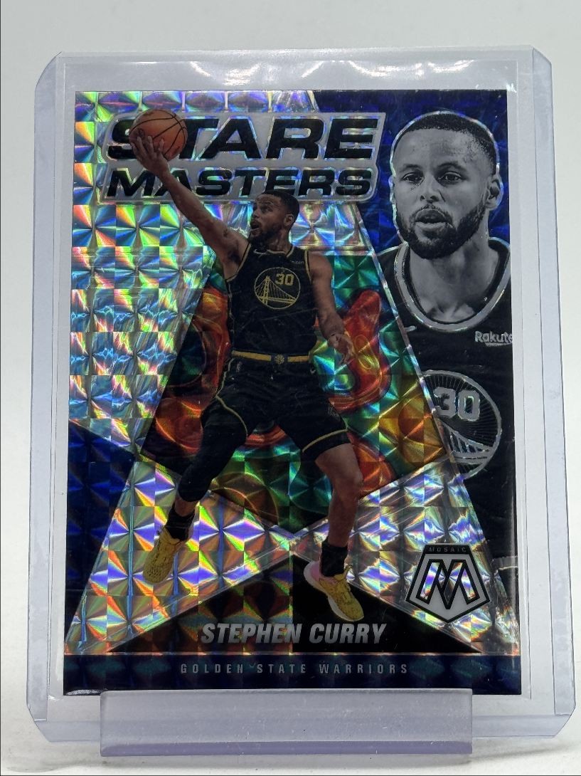 STEPHEN CURRY 2021-22 MOSAIC STARE MASTERS SILVER PRIZM WARRIORS Q1605