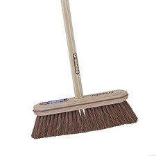 Superio Kitchen and Home Horsehair Broom With Wood Handle, Fine Premium Bristles