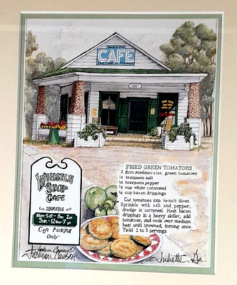 Juliette GA Whistle Stop Cafe Jackson Causey Framed Print