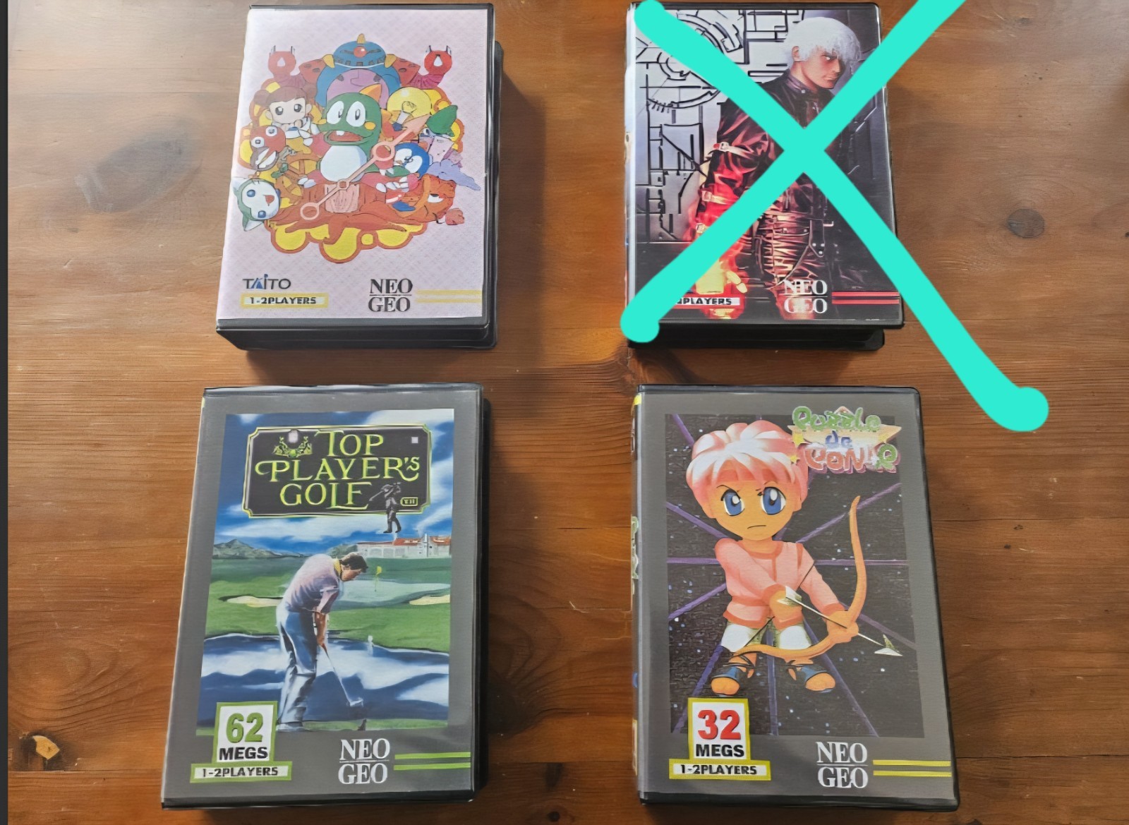 Your offer! MVS Neo Geo LOTx3, Bust a move Ex, Puzzle de Pon R, Top Players Golf