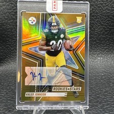 2025 Panini Rookies & Stars RC AUTO Orange KALEB JOHNSON #'d/199 STEELERS 🔥🔥