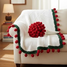 Luxurious Handmade Rose Bouquet Throw Blanket - Perfect for All Occasions