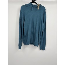 Faherty Organic Cotton Slub Hoodie Deep Jade Green Men's Size Large Lightweight