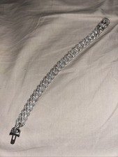 Iced Cuban Bracelet- 8mm - White Cernucci Diamond Cut