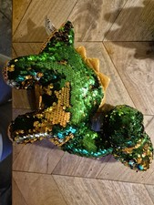 Glitzies Stegosaurus Dinosaur sequin teddy