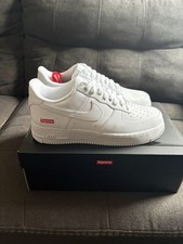 Nike Air Force 1 Supreme Low bianche taglia 9 uomo nuove con scatola originale