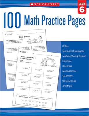 100 Math Practice Pages (Grade 6)