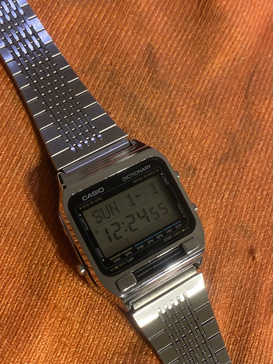 Rare Vintage Casio Dictionary Watch TE-2500 Mint new battery