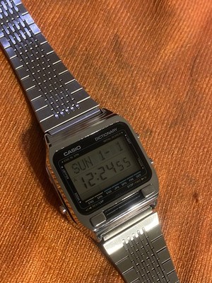 Rare Vintage Casio Dictionary Watch TE-2500 Mint new battery