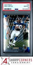 1999 FINEST #24 CRIS CARTER VIKINGS HOF POP 2 PSA 10