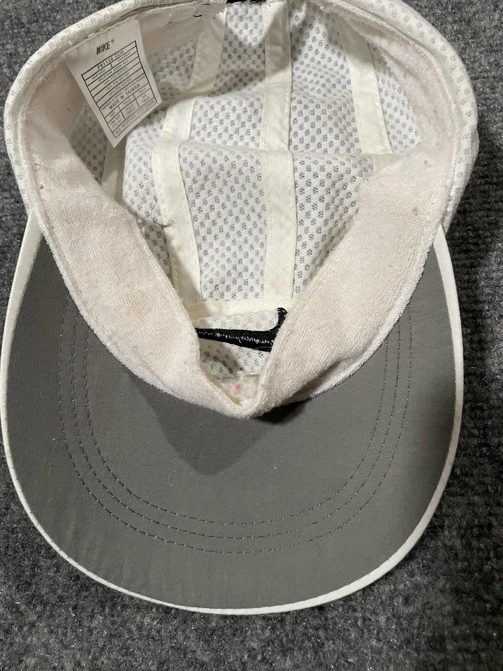 Gorra Nike Gorra Correa Trasera Malla Blanca 5 Paneles De Colección Swoosh Correr Foto 4 de 4