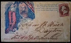 65 Civil War Patriotic - Ex Rare Colonel Baker, Flag and Weeping Women Design