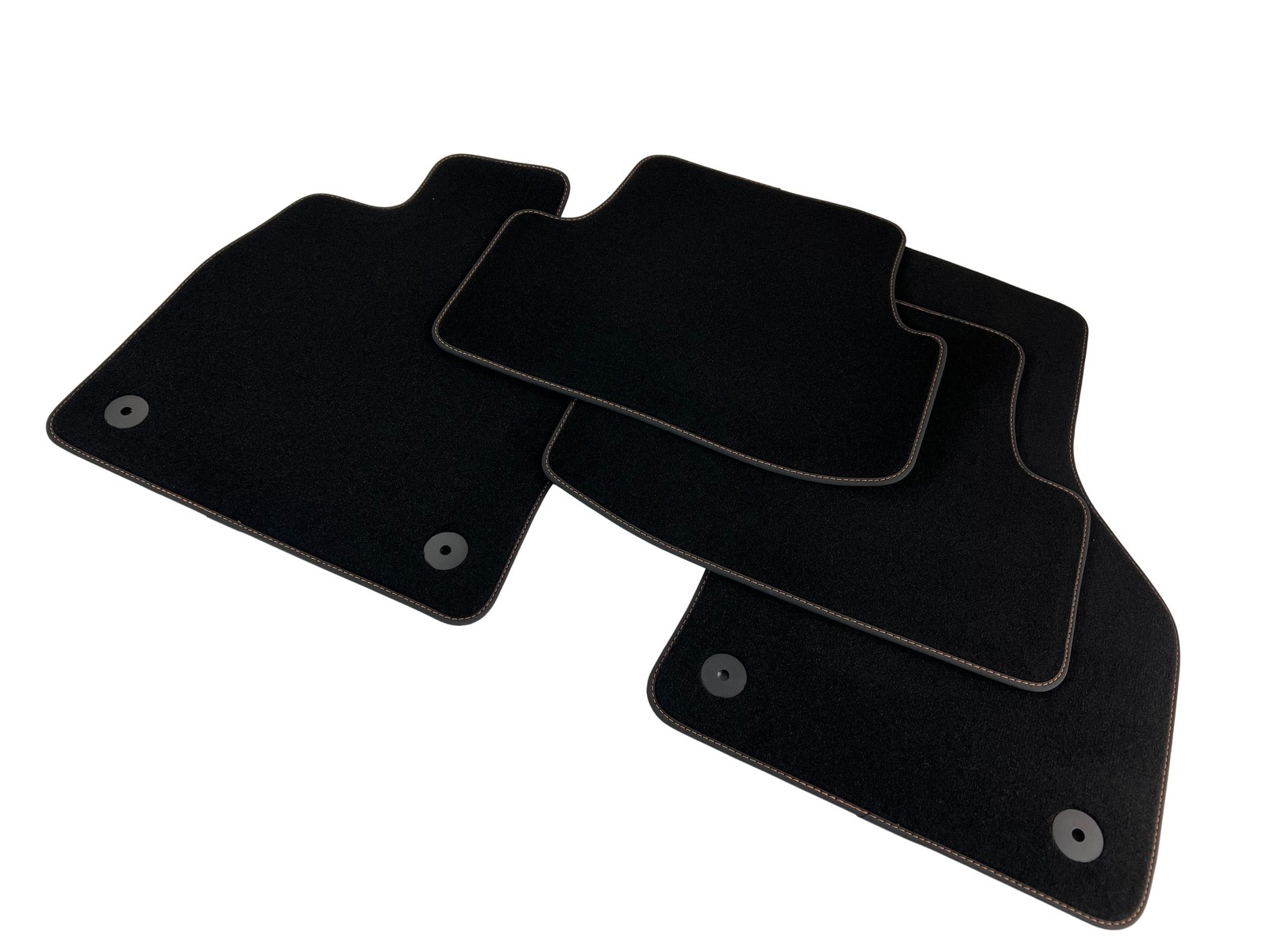 Seat Leon 5F Cupra X-Perience Velvet Black Seat Floor Mat Set, 4 Pc