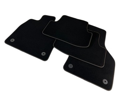 Seat Leon 5F Cupra X-Perience Velvet Black Seat Floor Mat Set, 4 Pc