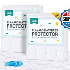 Pack and Play Mattress Pad Protector 38" X 26" Waterproof 2 PCS