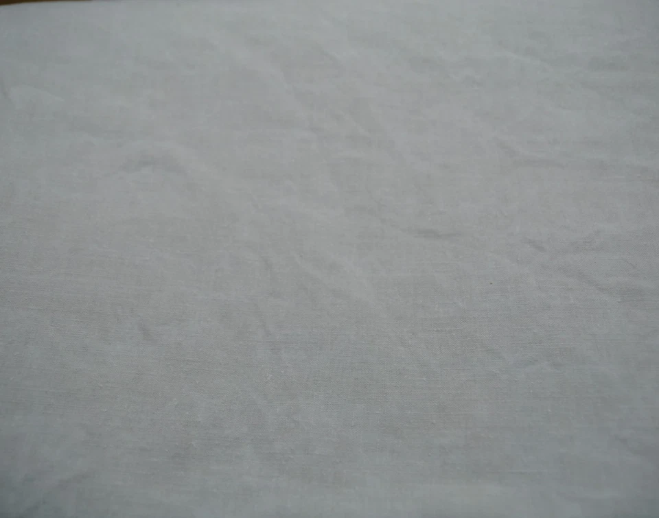 2 ANCIENS DRAPS EN LIN EPAIS BLANC GRIS MONOGRAMME CR/RIDEAUX/COUTURE - Photo 4/4