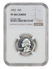 1953 25C NGC PR68CAM - Washington Quarter