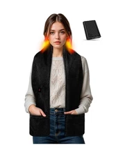 Genovega Heated Fur Scarf for Women Rechargeable with Intelligent 6... Fast Ship
