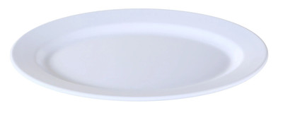 Yanco China CAT-2016 Catering White Melamine 16'' x 12'' Oval Plate - 6 Each