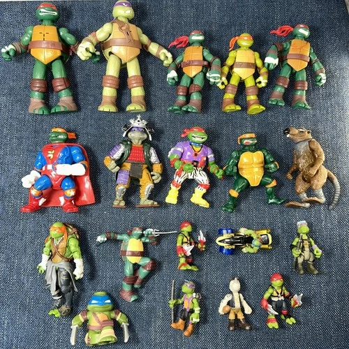 19 Teenage Mutant Ninja Turtles Action Figure Toy Lot TMNT Vintage