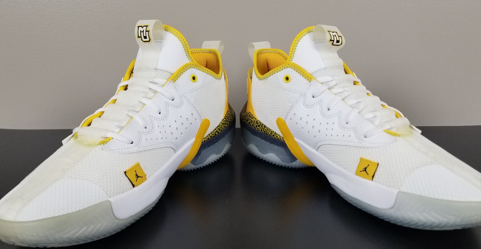 JORDAN REACT ELEVATION LOW MARQUETTE PE PROMO SAMPLE WHITE GOLD RARE (SIZE 13) image 9
