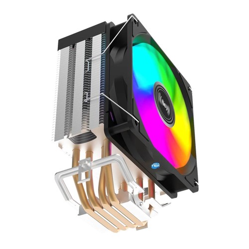DISSIPATORE PROCESSORE CPU NERO RGB 150W AM5 AM4 AM3 AM2 4 HEAT PIPES - Foto 4 di 5