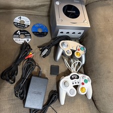 GameCube Platinum Console Bundle Tested Cleaned