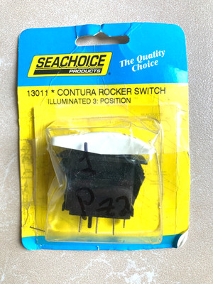 Seachoice Contura Rocker Switch White Face Illuminated 3 Pos MonOn/Off/On  13011