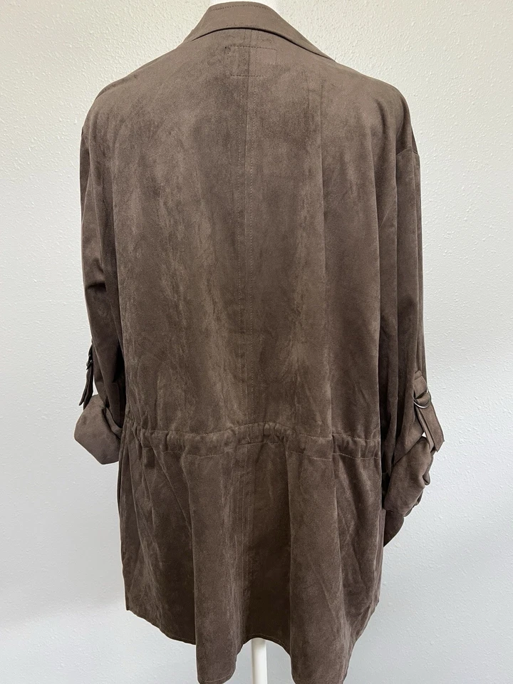 Chaqueta de gamuza sintética KUT From The Kloth para mujer talla XL cremallera completa suave fluida Foto 2 de 4