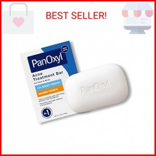 PanOxyl Acne Treatment Bar with 10 Benzoyl Peroxide, Maximum Strength Bar Soap
