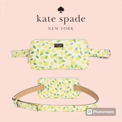 Kate Spade Logo Belt Bag Fanny Pack Lemon Size L/XL Kate Spade Leather Belt Bag Lemon Print Fanny Pack NWT L/XL  main image 4