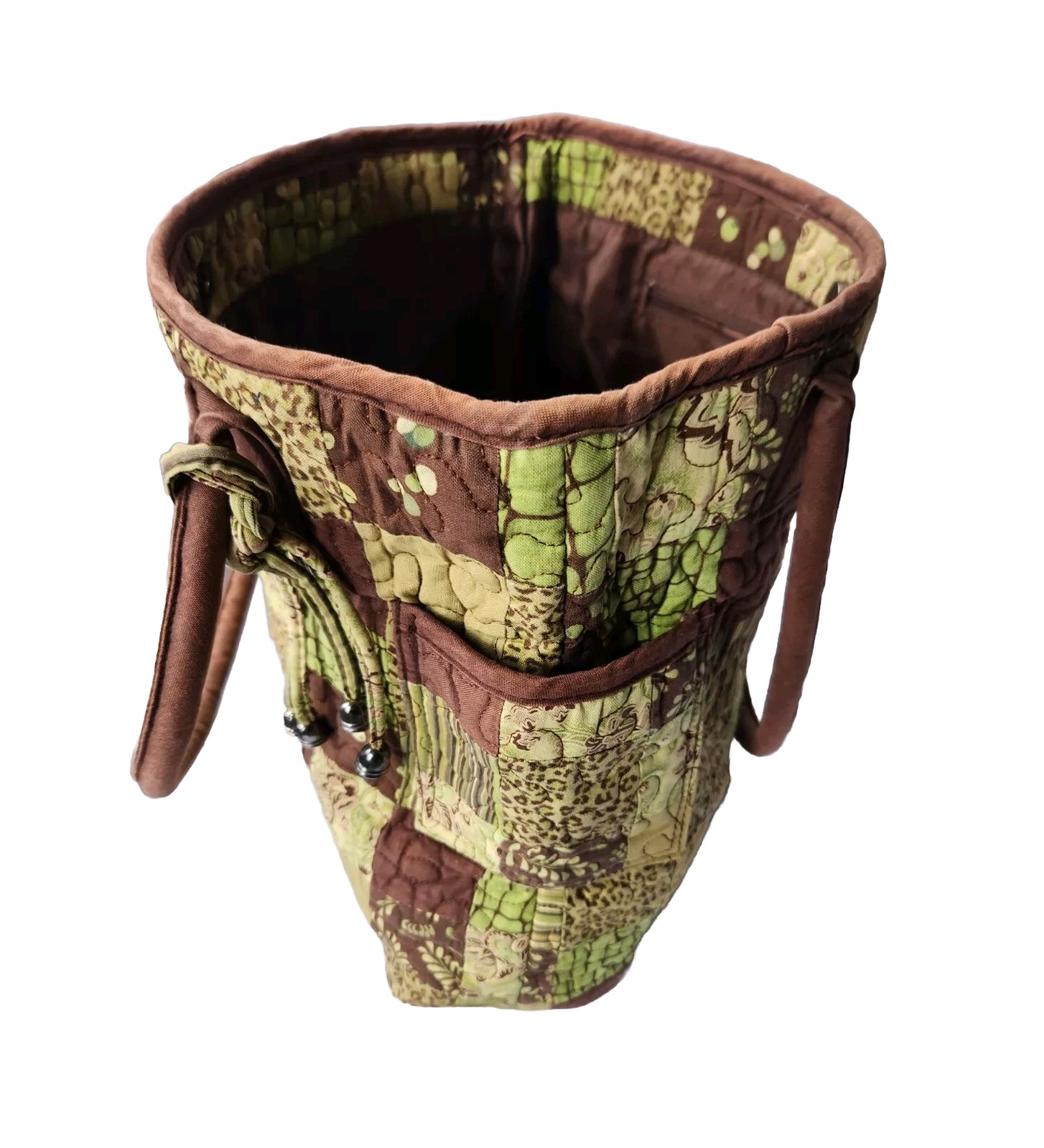 Vintage Donna Sharp Quilted Patchwork Earth Tones… - image 3