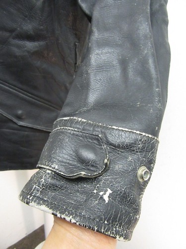 VINTAGE 40'S AUSTRALIA LEATHER MOTORCYCLE JACKET SIZE UK M, ACE PATINA - Picture 11 of 18