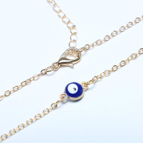 Bohemia Halskette Trendy Simple Blue Anhänger Kette Boho Schmuck für Frauen und - Bild 5 von 7