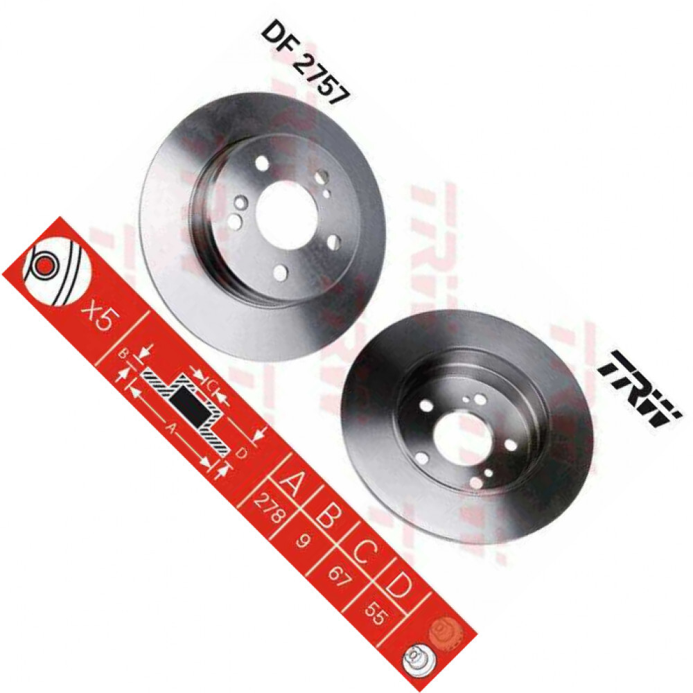 Ate Bremsbeläge Hinten ATE Bremsenset Hinterachse Inkl. Bremsscheiben Hinten 278 Mm Voll Und Bremsbeläge Hinten + Warnkontakt Kompatibel Mit MERCEDES C-Klasse (W202 Ate Bremsscheiben Hinten