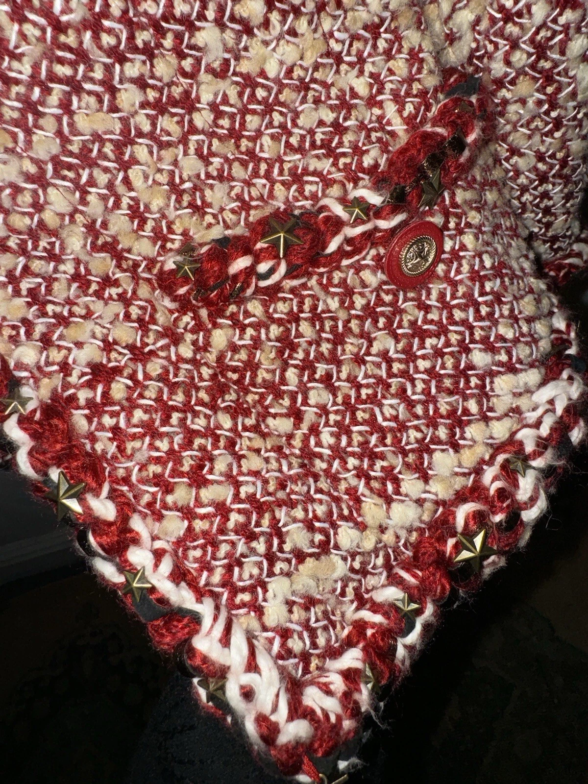 RARA giacca tweed lana senza colletto collezione Chanel Dallas autunno 2014