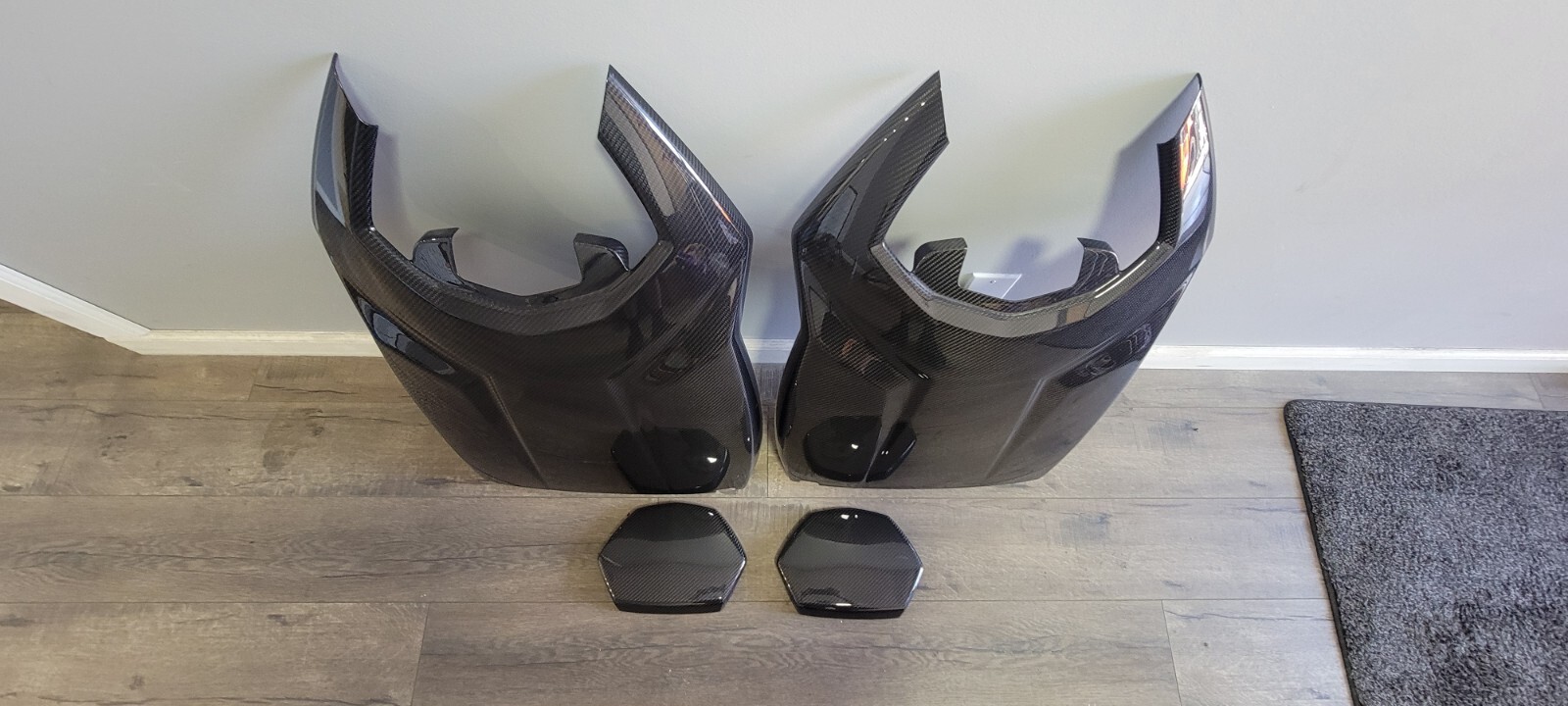LAMBORGHINI AVENTADOR CARBON FIBER SEAT COVERS SEAT BACK COVERS OEM LEFT & RIGHT