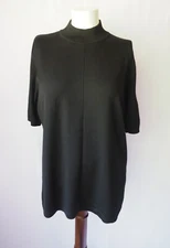 Basler Horst Basler Stretch Silk Knit Sweater Mock Neck Black Size 42 US 12 $152