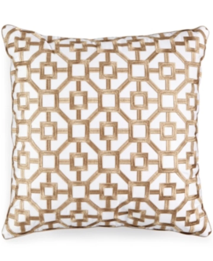 Almohada Decorativa Marco Bordado Colección Hotel, 18" x 18" Nueva Foto 3 de 4